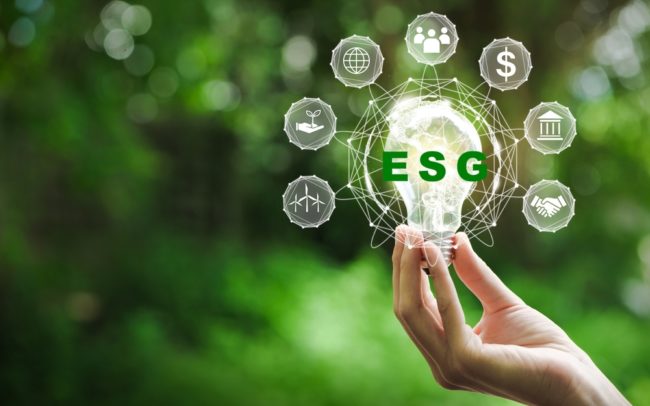 Hand,Holding,Light,Bulb,With,Esg,Icon,Concept,For,Environmental,